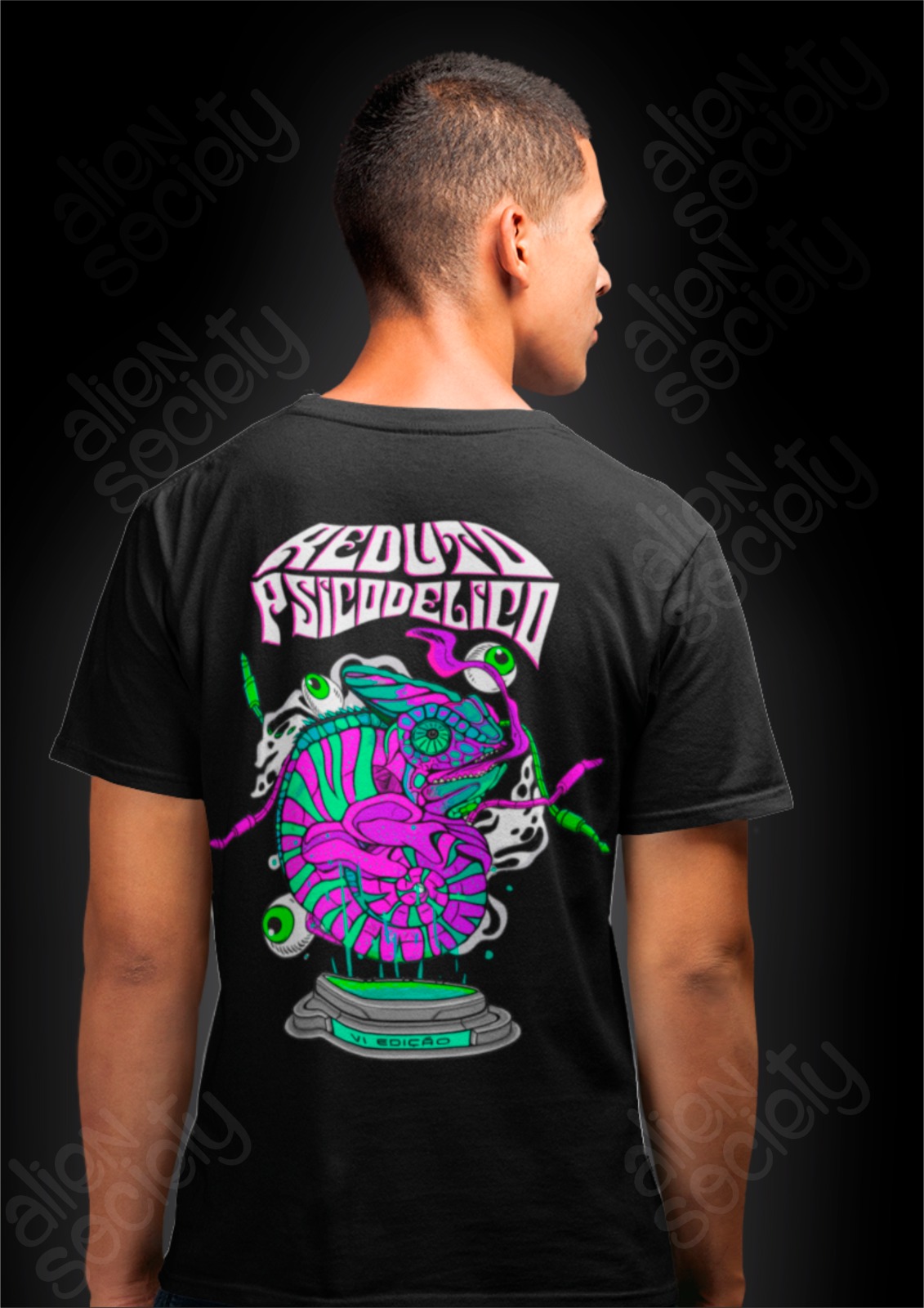Camiseta Reduto Psicodelico 6 Edição Estampa nas costas